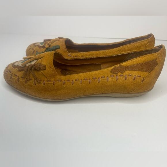 Vintage leather L J Simone New York loafers shoes flats 7 tassel boho - Picture 9 of 11